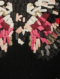 Embroidered Butterfly Wool Sweater