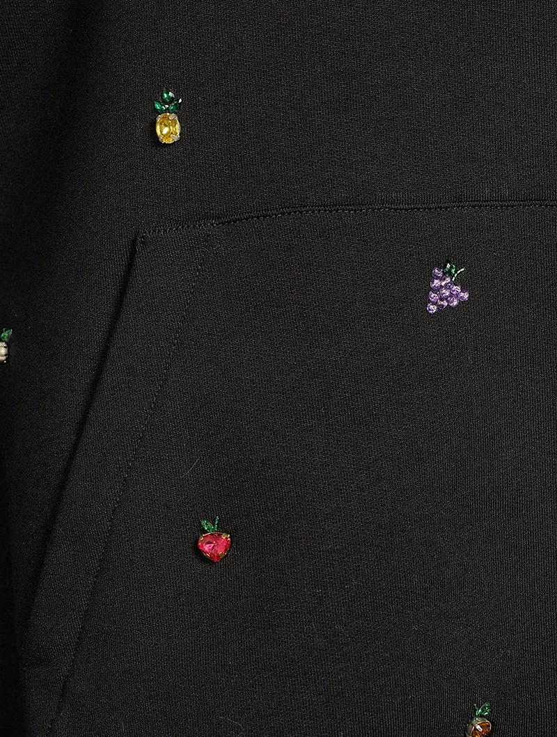 Fruit-Embellished Hoodie