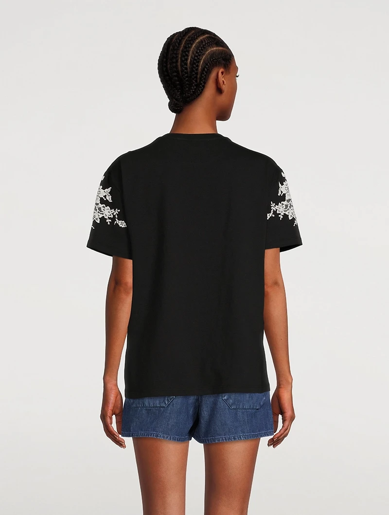 Lace Jersey T-Shirt