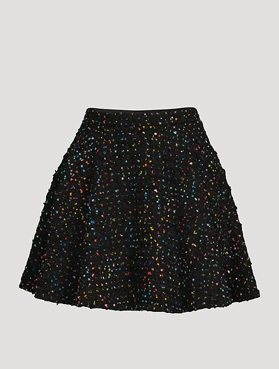 Tweed Pois Mini Skirt