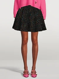 Tweed Pois Mini Skirt