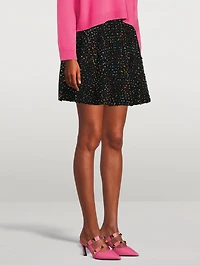 Tweed Pois Mini Skirt