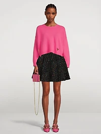 Tweed Pois Mini Skirt