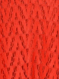 V Optical Lace Midi Skirt