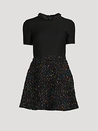 Tweed Pois Mini Dress