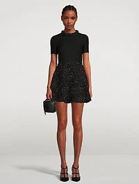 Tweed Pois Mini Dress