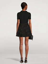 Tweed Pois Mini Dress