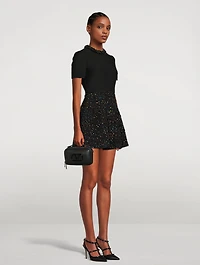 Tweed Pois Mini Dress