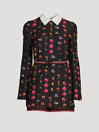 Belted Romper Floral Print