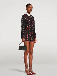 Belted Romper Floral Print