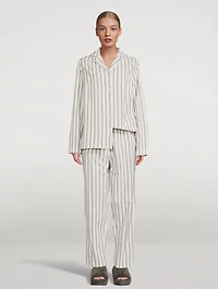 Classic Organic Cotton Pajama Set Stripe Print