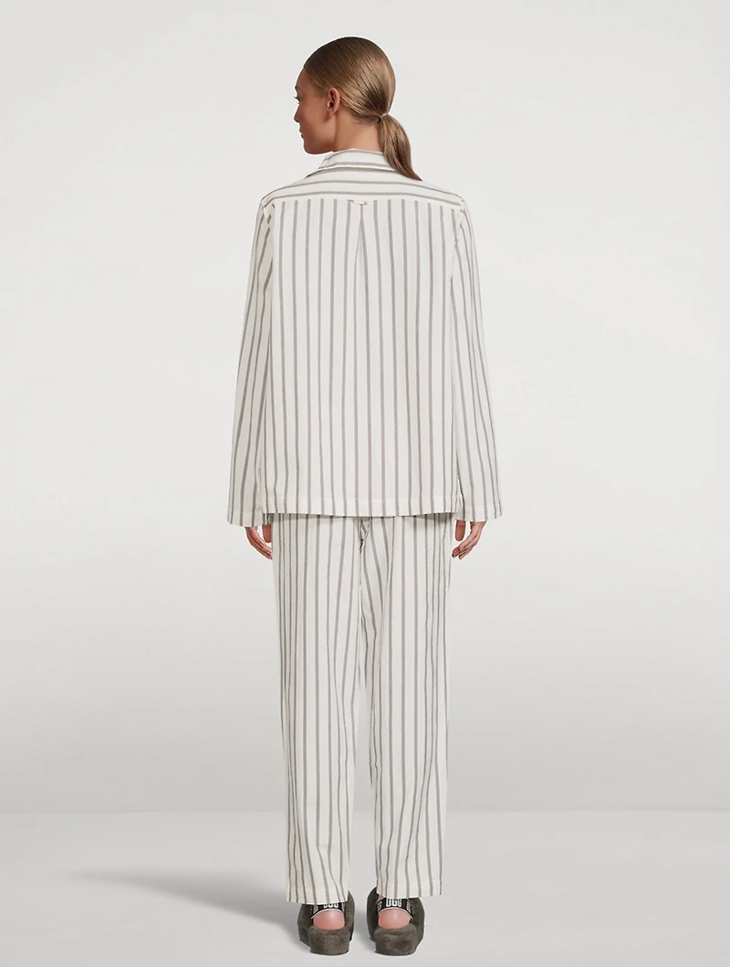 Classic Organic Cotton Pajama Set Stripe Print