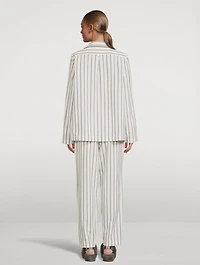 Classic Organic Cotton Pajama Set Stripe Print