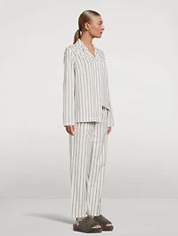 Classic Organic Cotton Pajama Set Stripe Print
