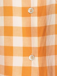 Camilla Organic Cotton Short Pajama Set Gingham Print