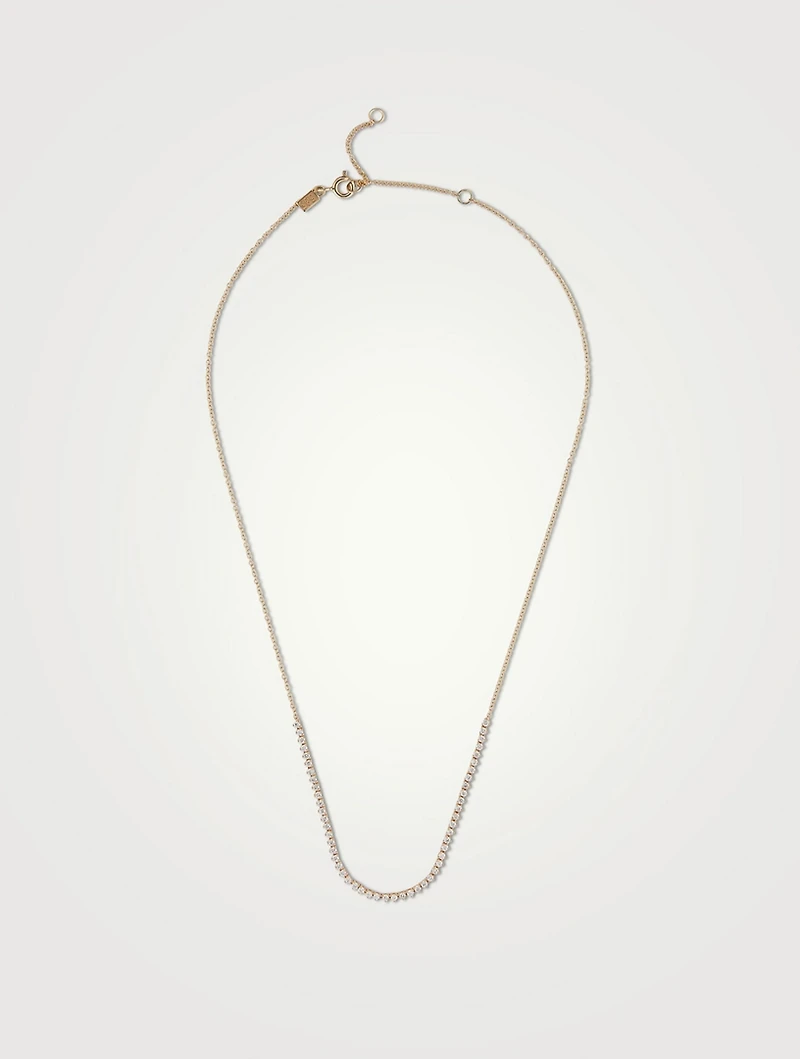 14K Gold Diamond Segment Necklace