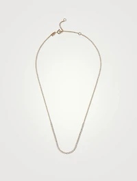 14K Gold Diamond Segment Necklace