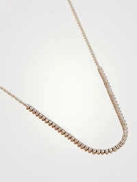 14K Gold Diamond Segment Necklace