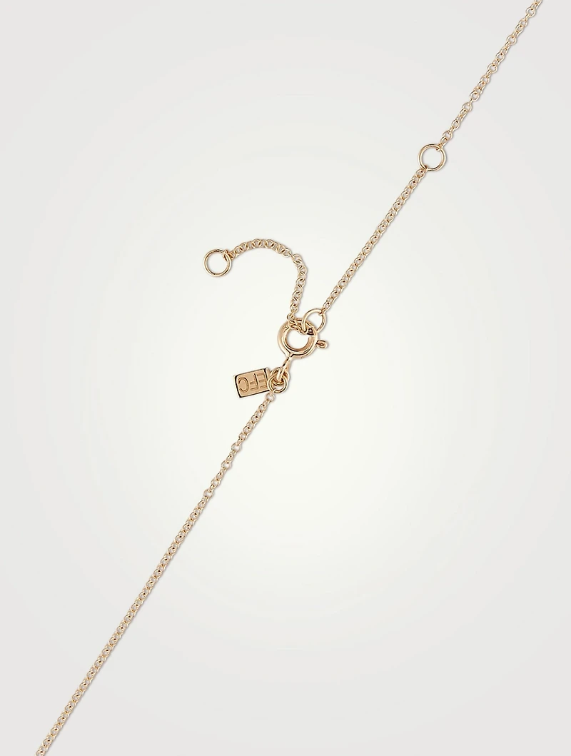 14K Gold Diamond Segment Necklace