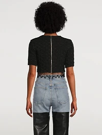 Beaded Fringe Crop Top