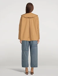 Canvas Frill Collar Jacket