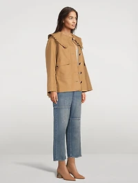 Canvas Frill Collar Jacket