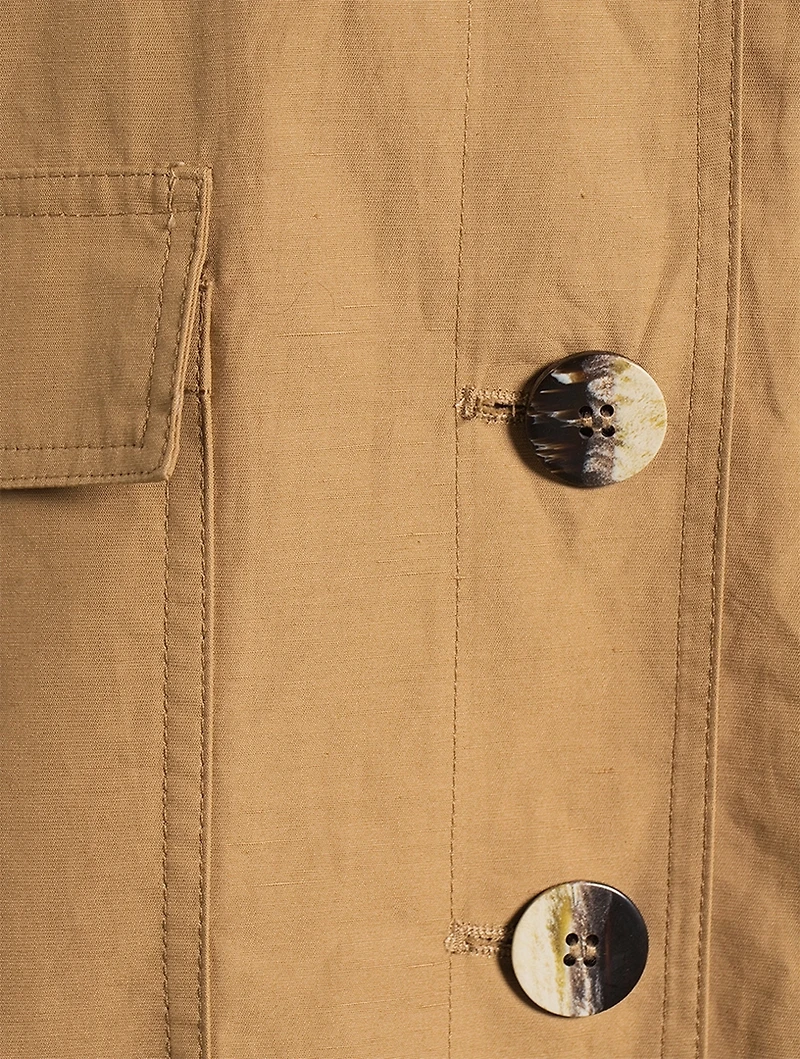 Canvas Frill Collar Jacket