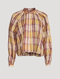 Blandine Cotton Blouse Check Print