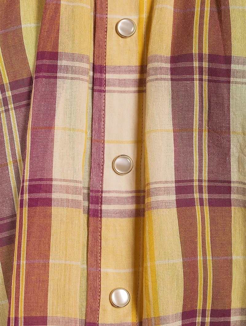 Blandine Cotton Blouse Check Print