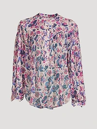 Kiledia Puff-Sleeve Blouse Floral Print