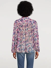 Kiledia Puff-Sleeve Blouse Floral Print