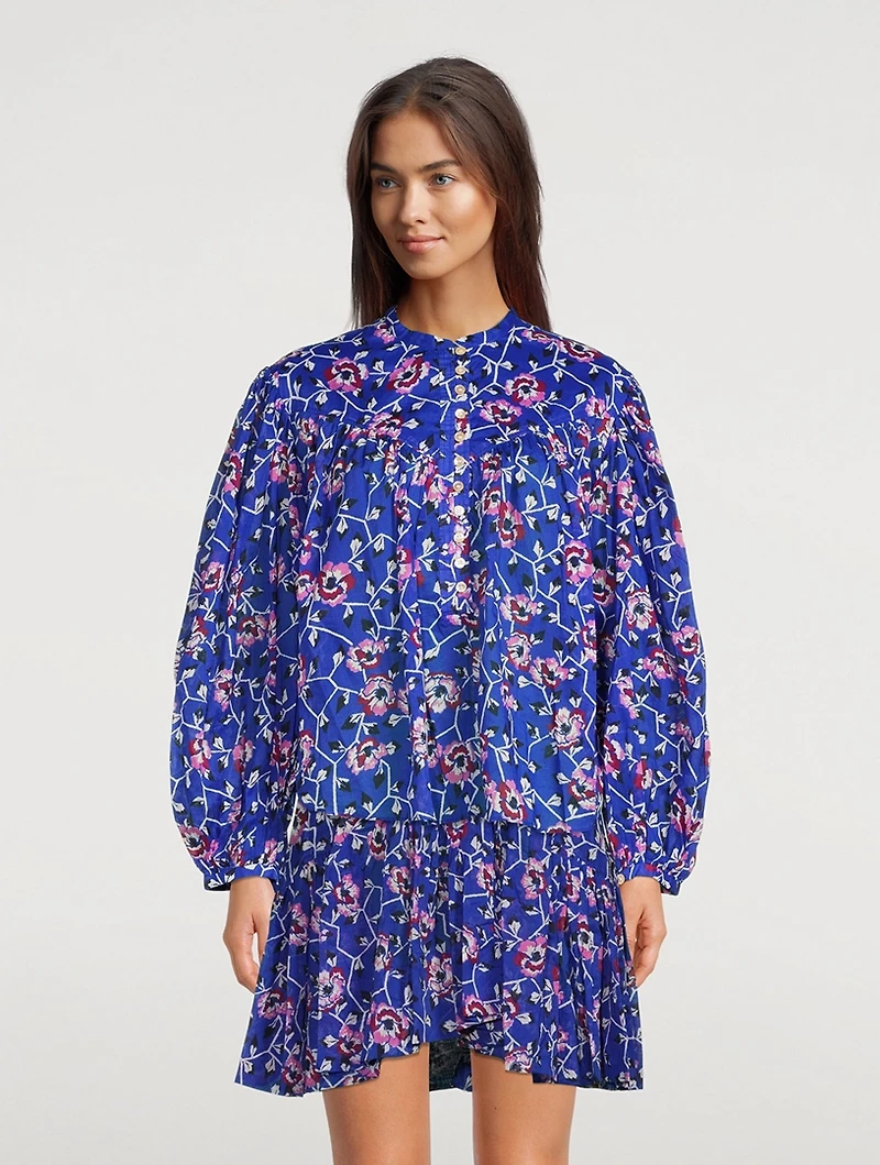 Salika Printed Peasant Blouse