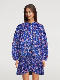Salika Printed Peasant Blouse