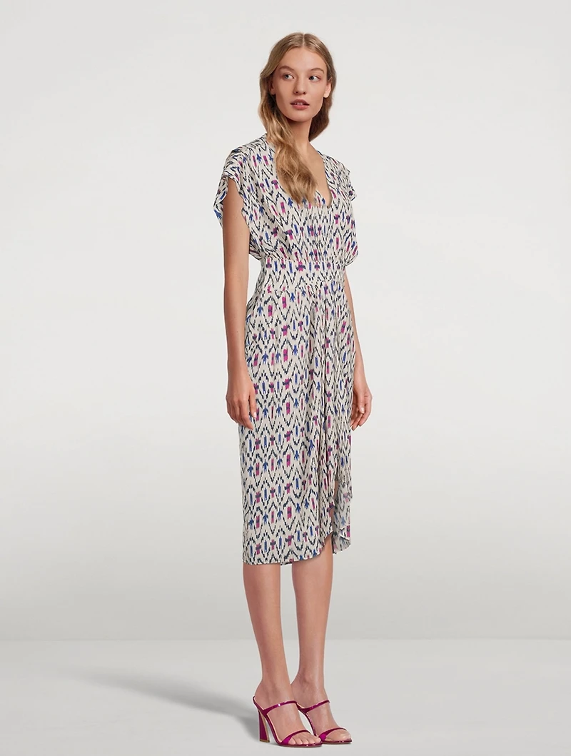 Almeya Printed Midi Dress