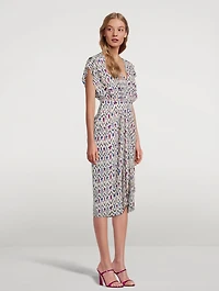 Almeya Printed Midi Dress