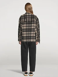 Filora Plaid Fringe Shirt Jacket