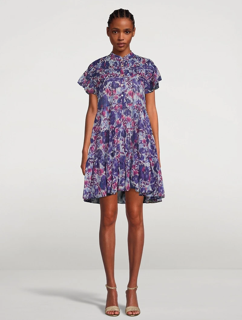 Lanikaye Tiered Shirt Dress Print