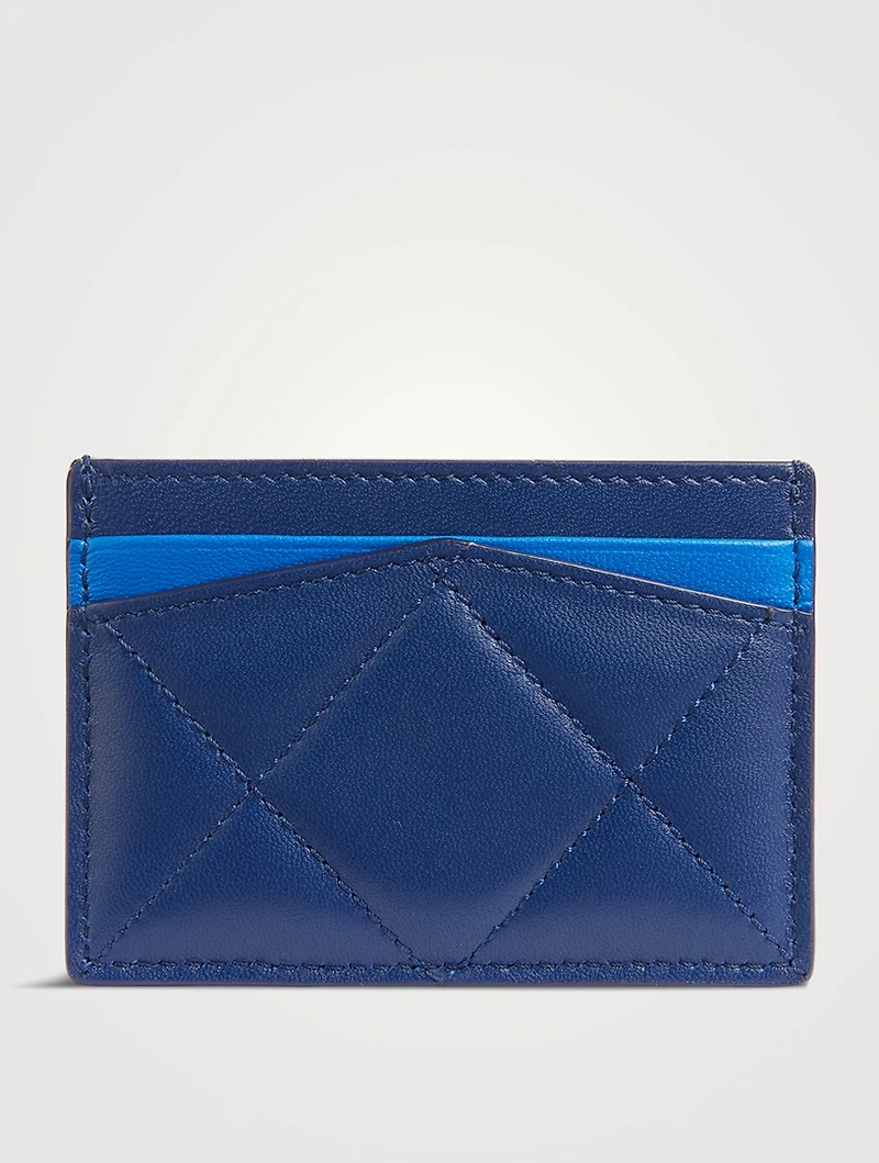 Graffiti Quilted Leather Card Holder