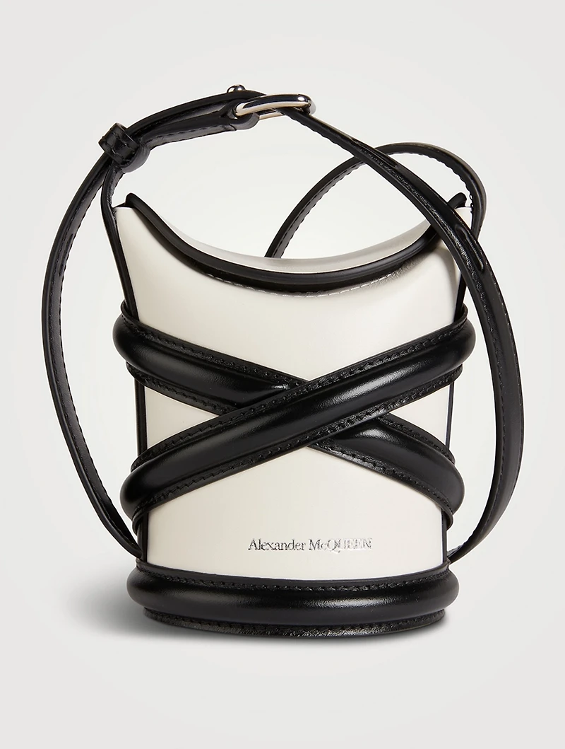 Mini The Curve Leather Bucket Bag