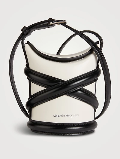 Mini The Curve Leather Bucket Bag