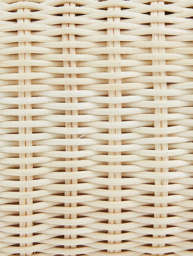 Four-Ring Woven Straw Clutch
