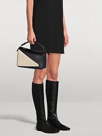 Quad Knee-High Leather Slouch Boots