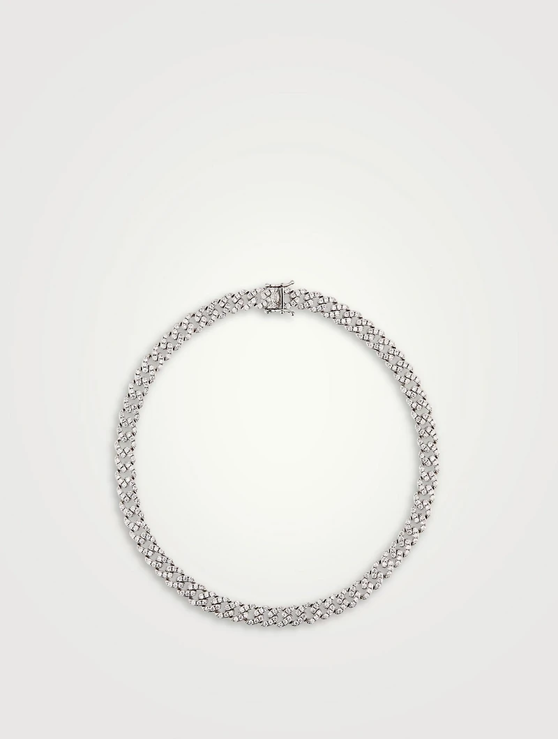 Cuban Pavé Link Necklace