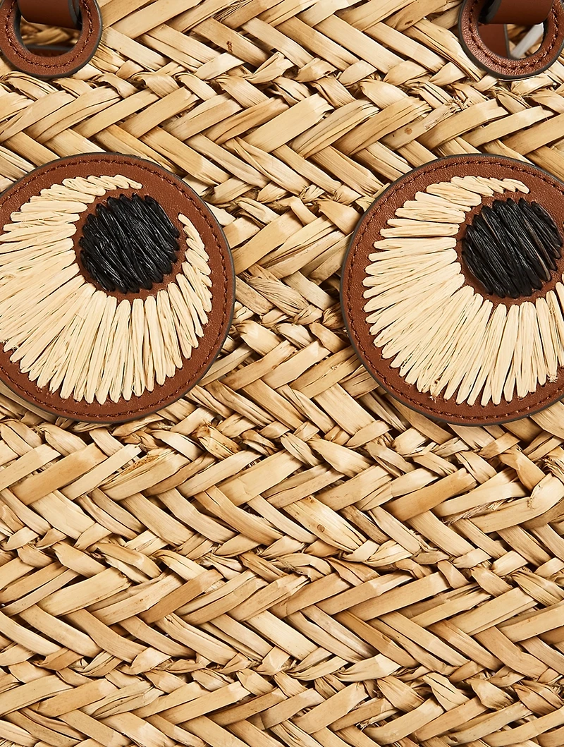 Large Paper Eyes Basket Tote Bag