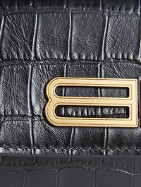 Gossip Croc-Embossed Leather Chain Wallet