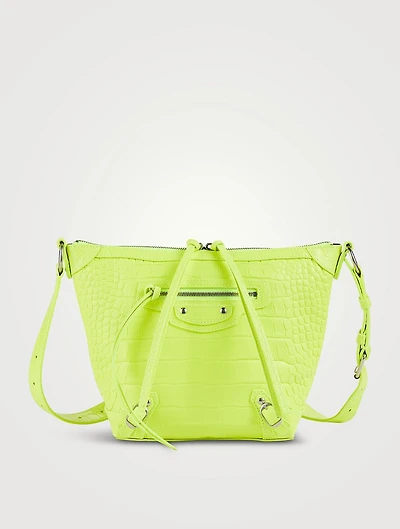 Neo Classic Croc-Embossed Leather Bag