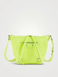 Neo Classic Croc-Embossed Leather Bag