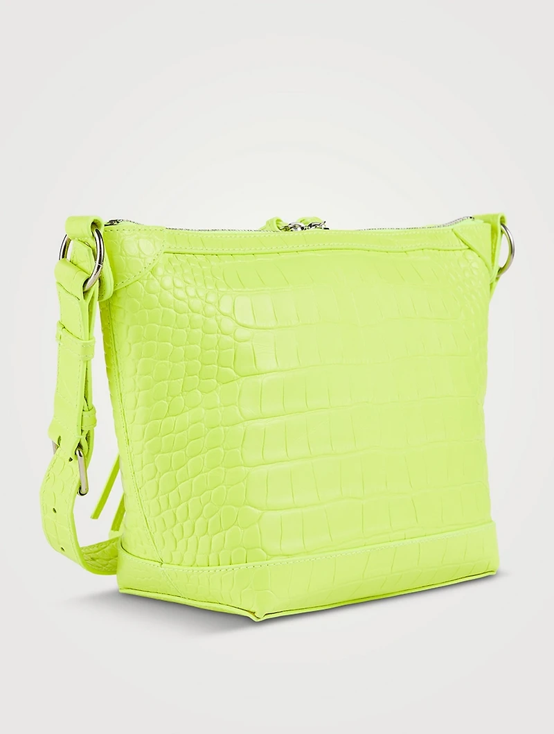 Neo Classic Croc-Embossed Leather Bag