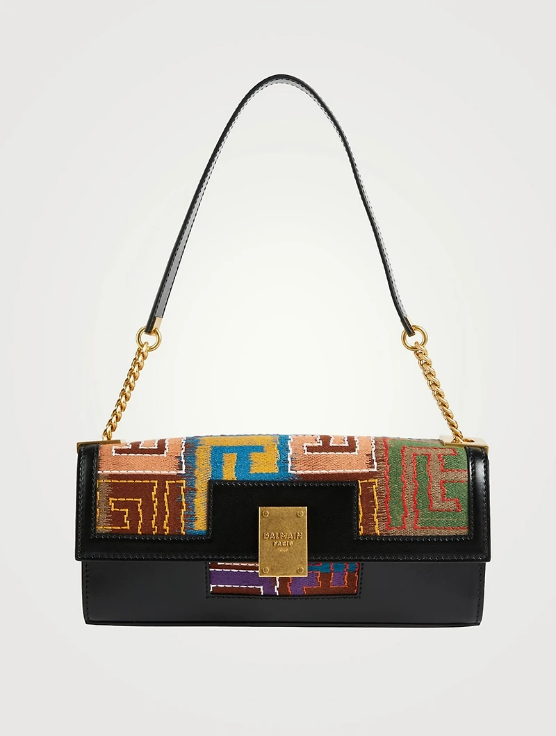 1945 Tapestry Leather Clutch