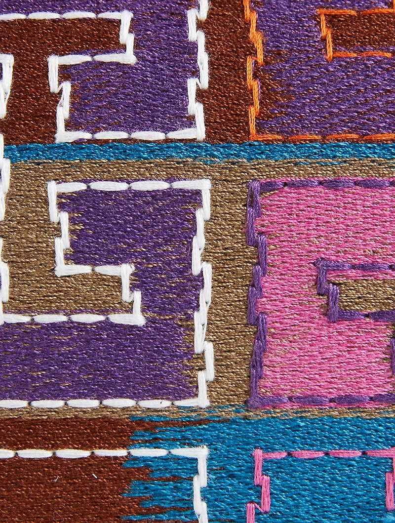 1945 Tapestry Leather Clutch